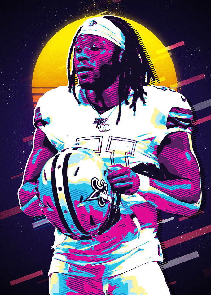 Alvin Kamara Retro Poster