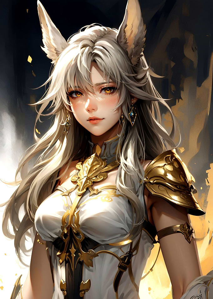 Gold Eye Anime Girl