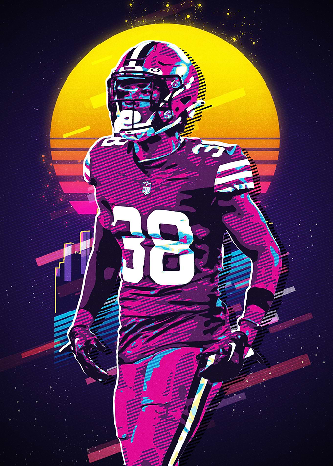 AJ Green Retro poster
