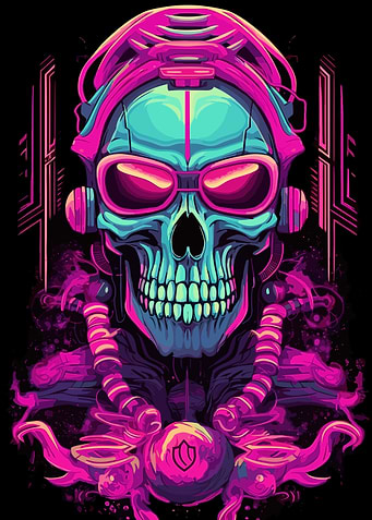 Skull Synthwave