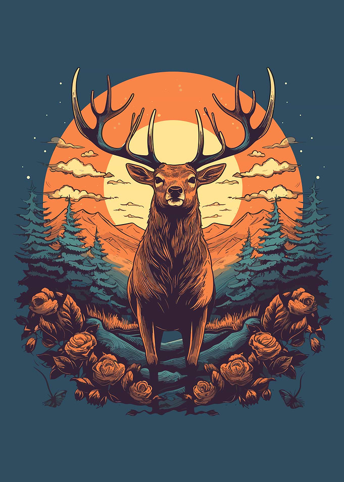 deer realistic art style