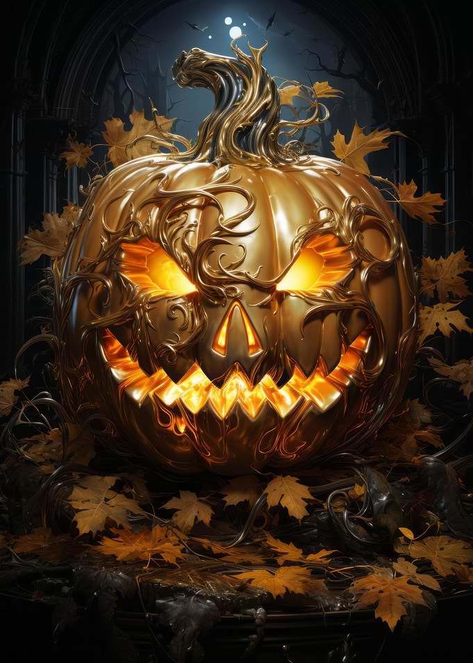 Golden Pumpkins Glow