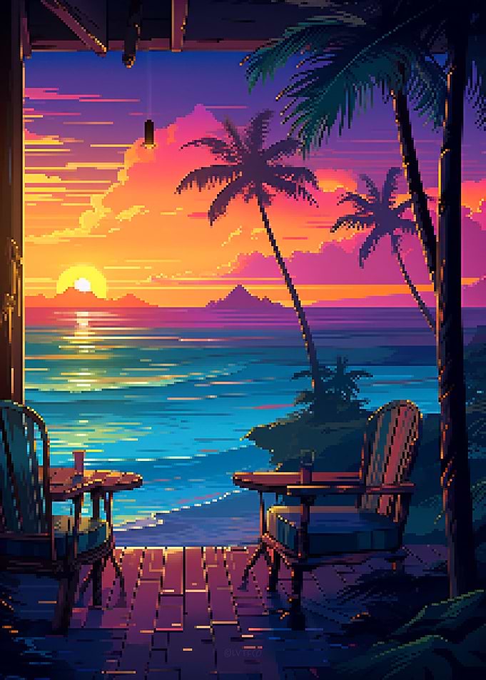 Cozy Hawaii Pixel Art