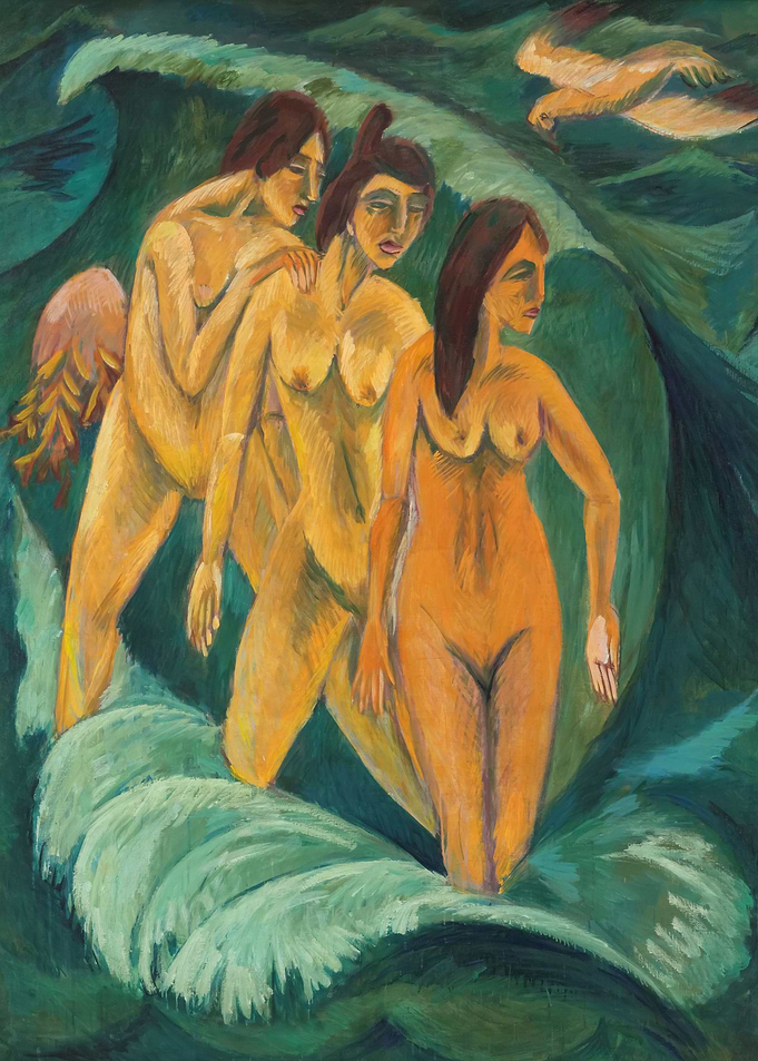 Three Bathers