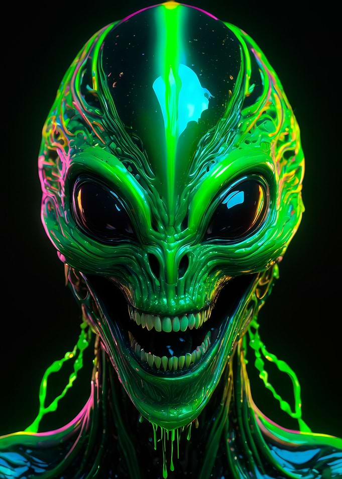 surreal portrait of alien