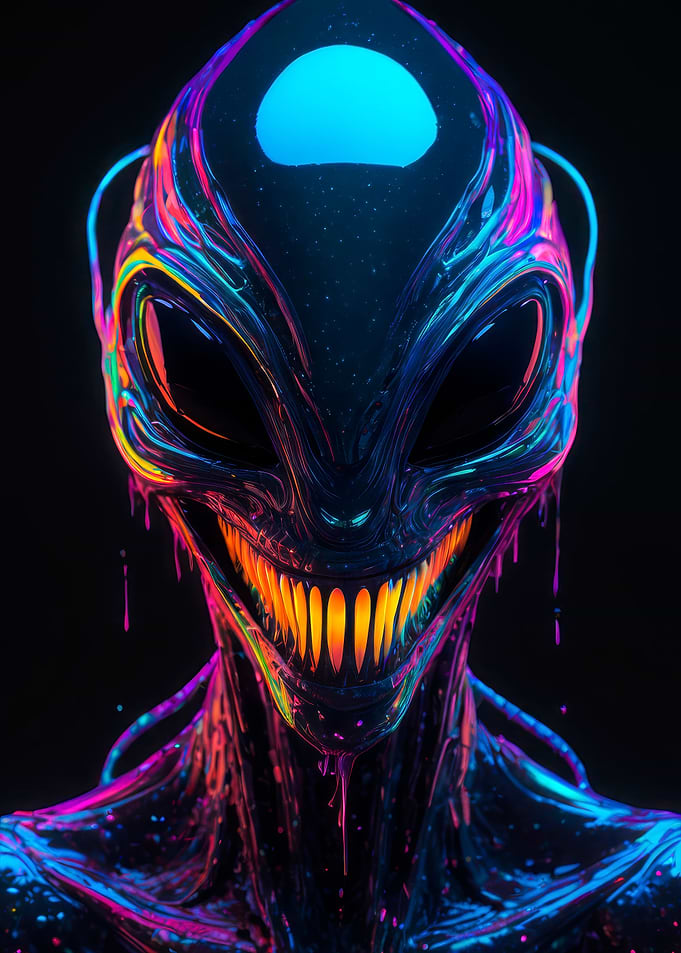 surreal portrait of alien