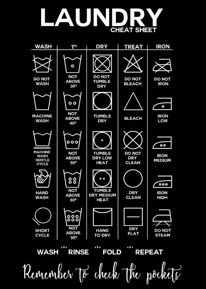 laundry guide ROOM black