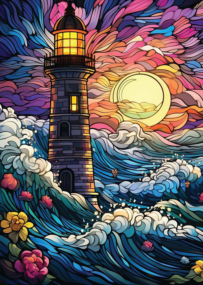 Lighthouse Stained Glass