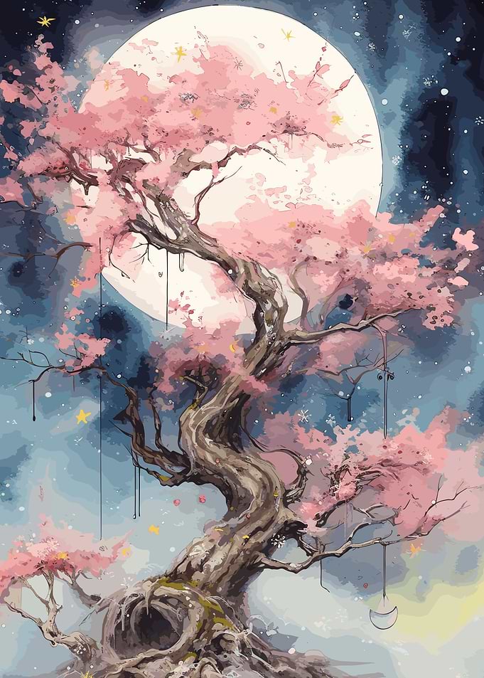 Sakura Moon Tree