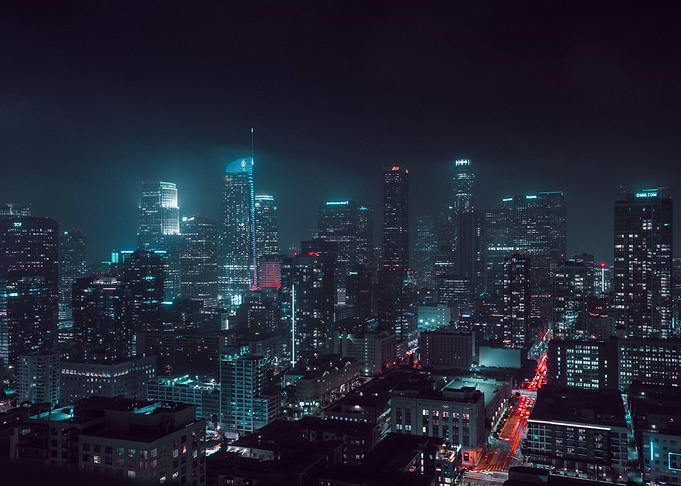 Skyline City at Night