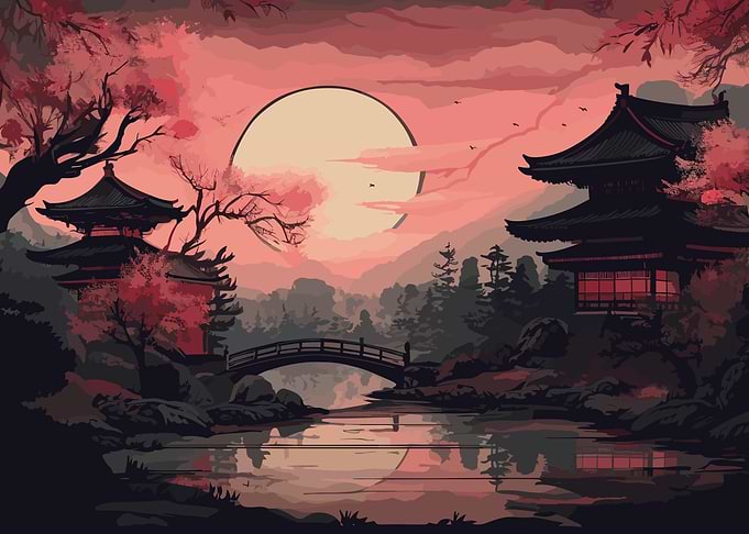 Cherry Blossom Japan Art