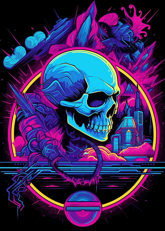 Skull Synthwave