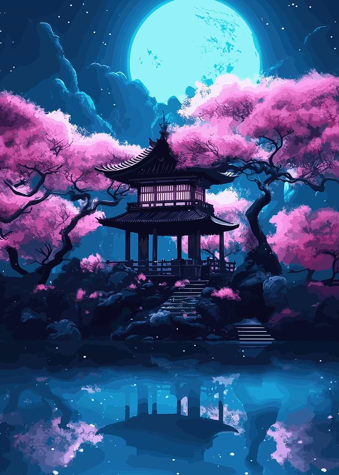 Cherry Blossom Japan Art