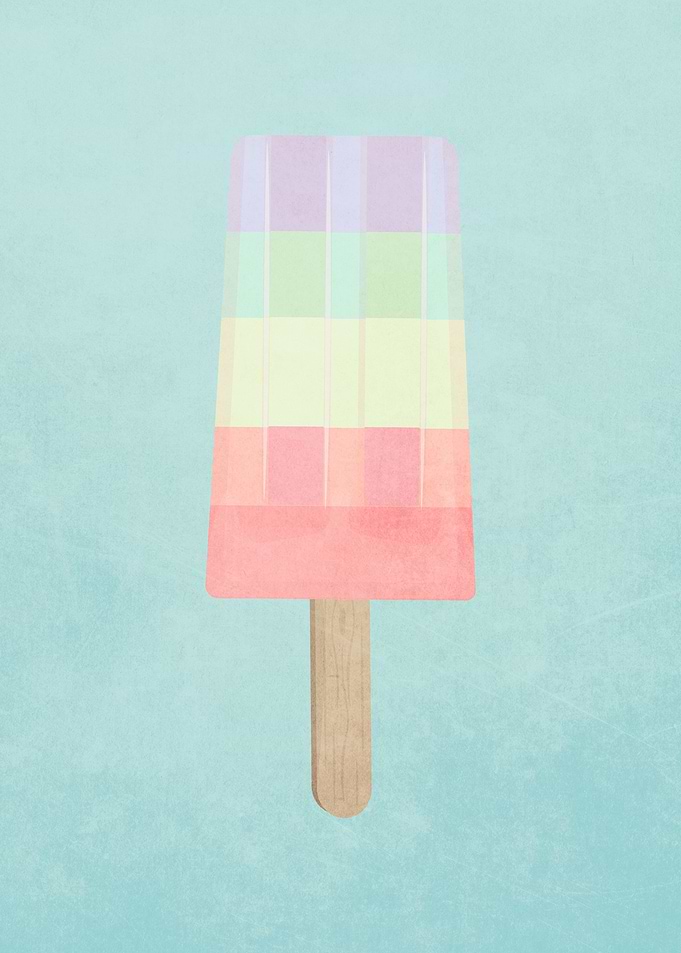 Rainbow popsicle