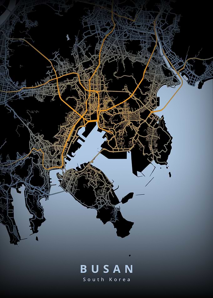 Busan South Korea Map