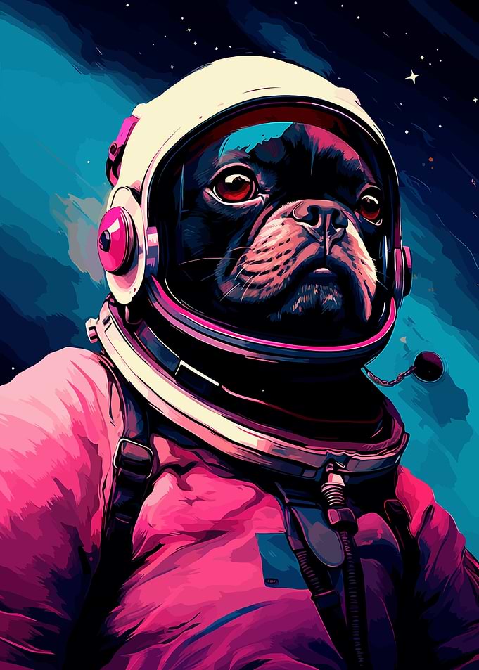 Cute Dog Wear Spacesuit
