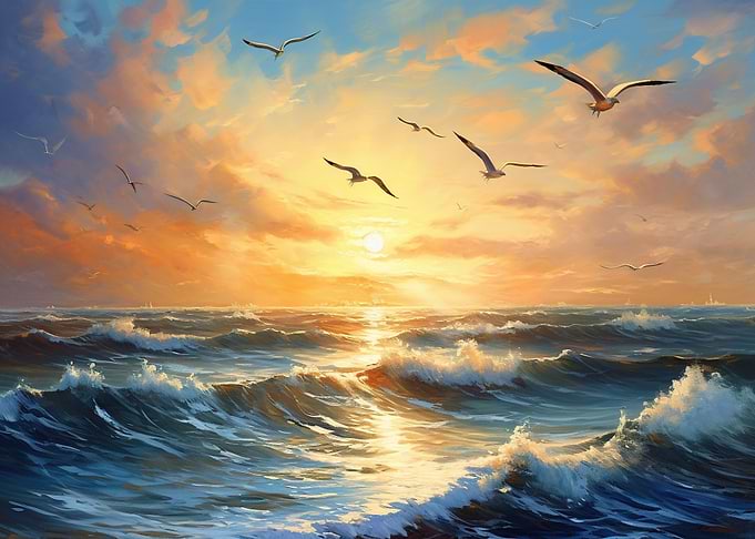 Beach and sunset