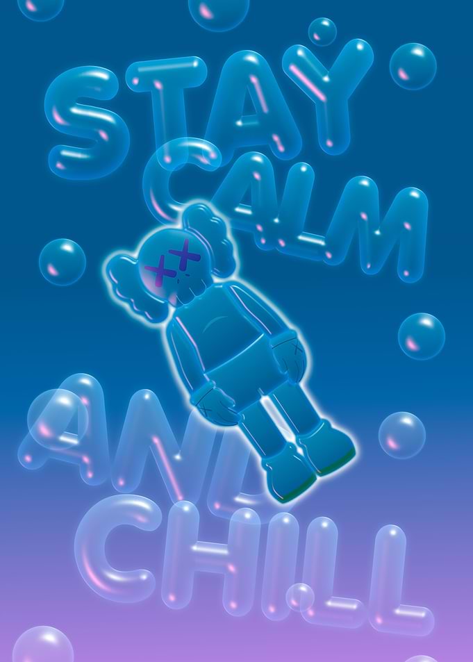 bubble kaws
