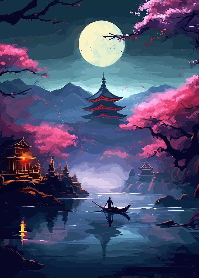 Cherry Blossom Japan Art