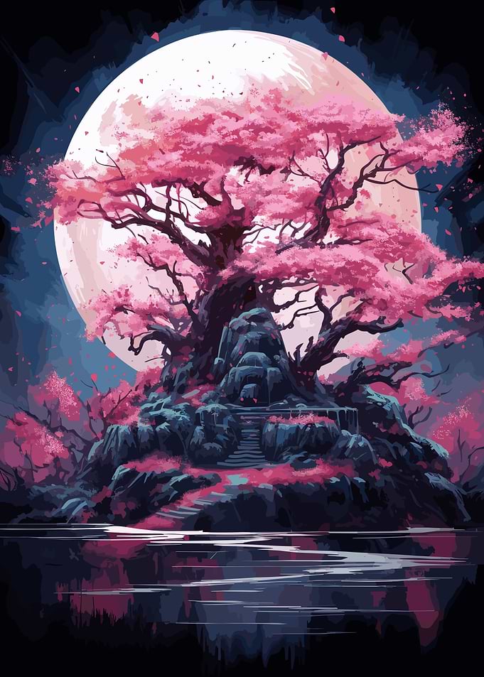 Sakura Moon Tree