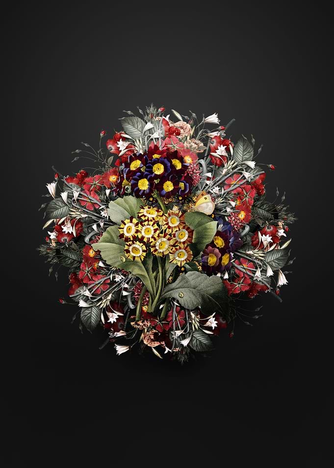 Antique Flower Wreath