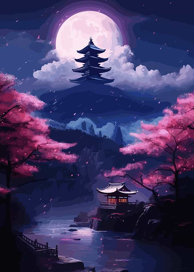 Cherry Blossom Japan Art