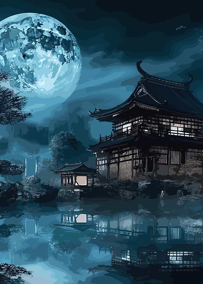 Moon Japanese Landscape
