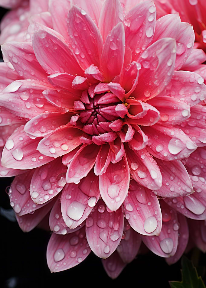 Wet Chrysanthemum Flower
