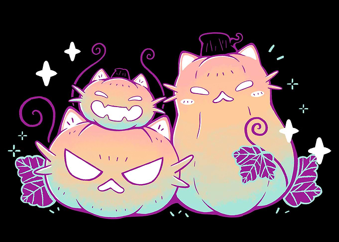 Pumpkin Cat Garden