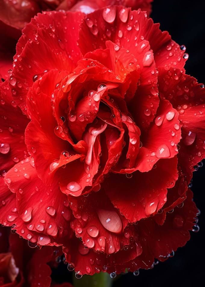 Wet Carnation Flower