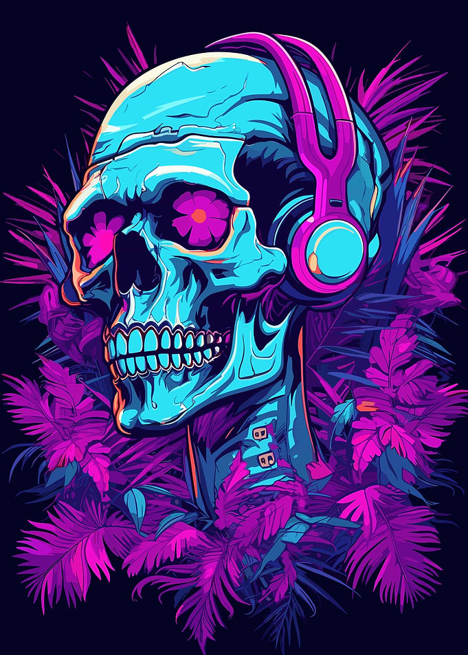 Skull Synthwave