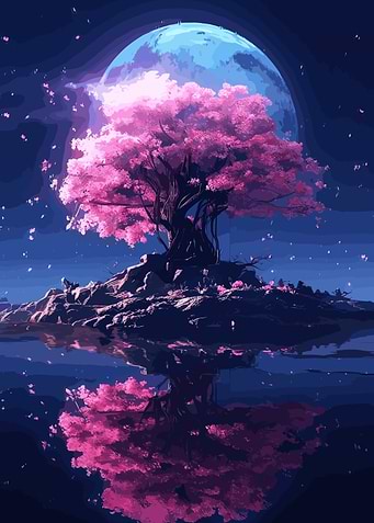 Sakura Moon Tree