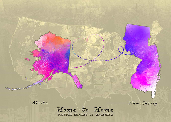 Alaska to New Jersey