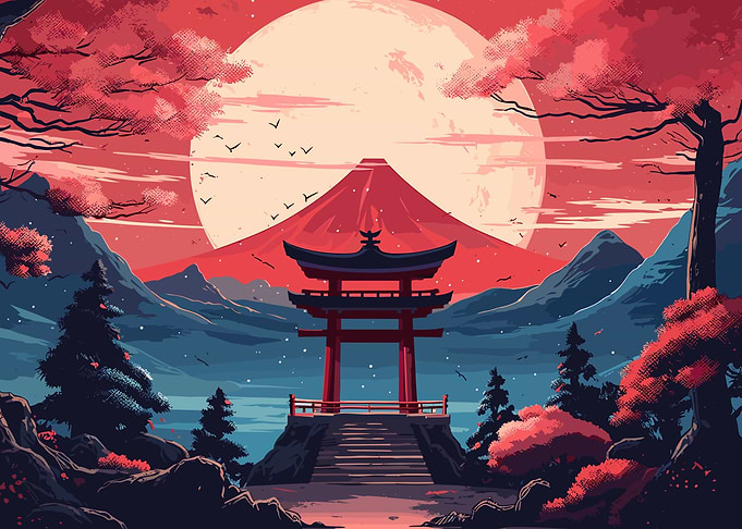 Japan Beautiful Sunset