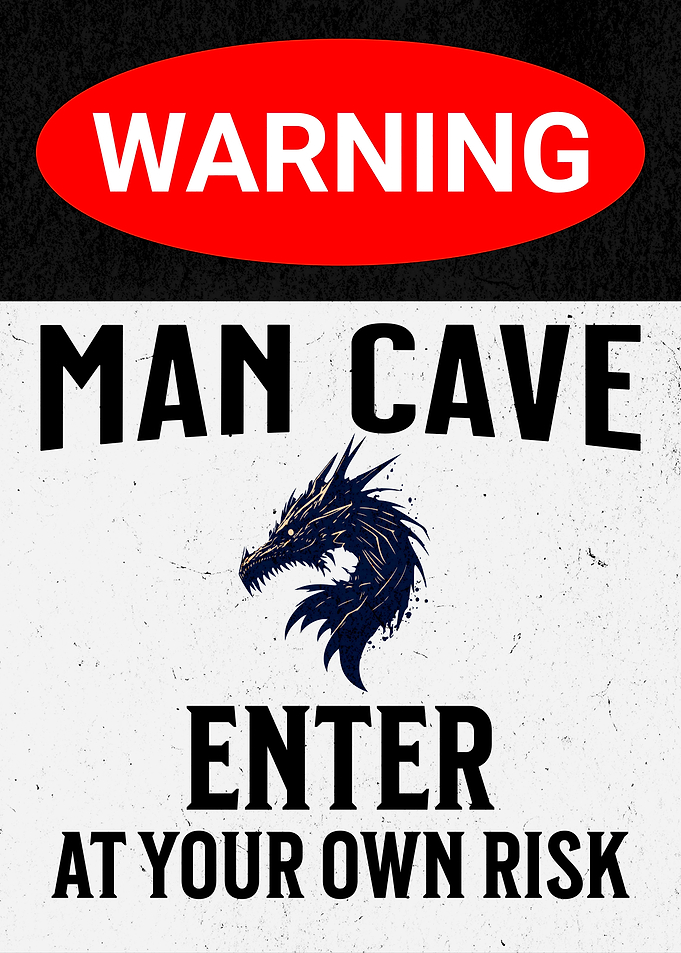 MAN CAVE DRAGON BLACK