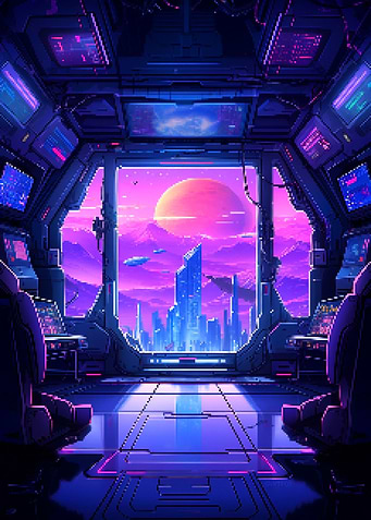 Spaceship Interior Pixel