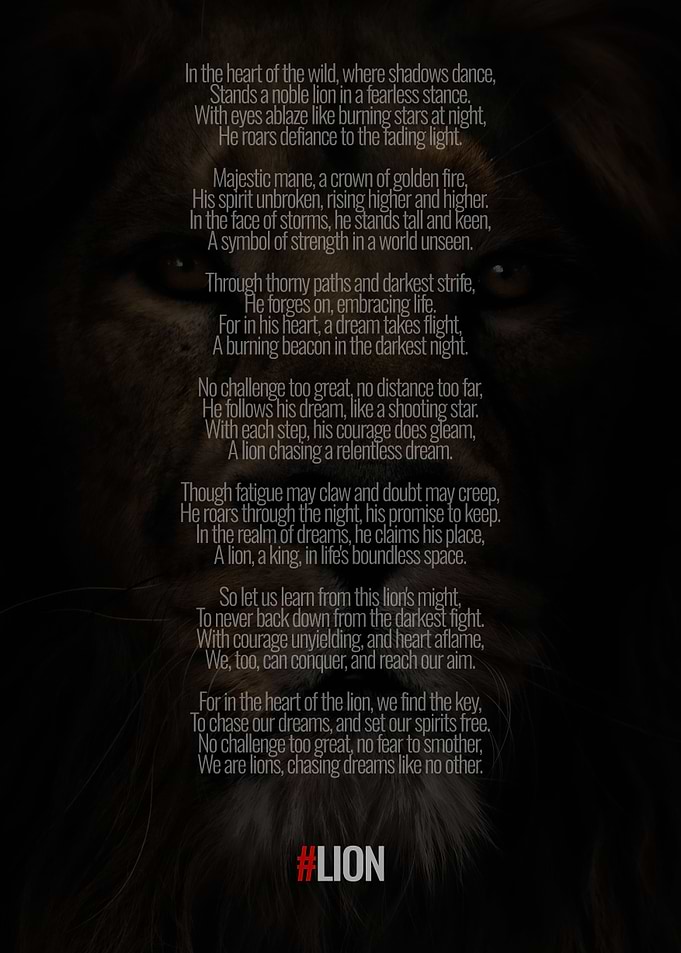 Lion Poem