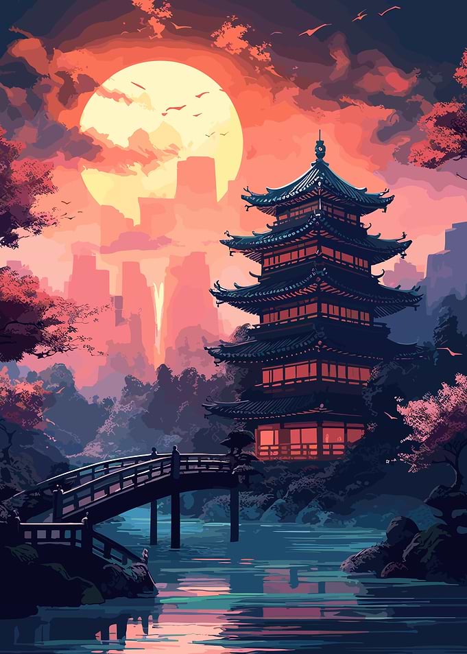 Japan Beautiful Sunset