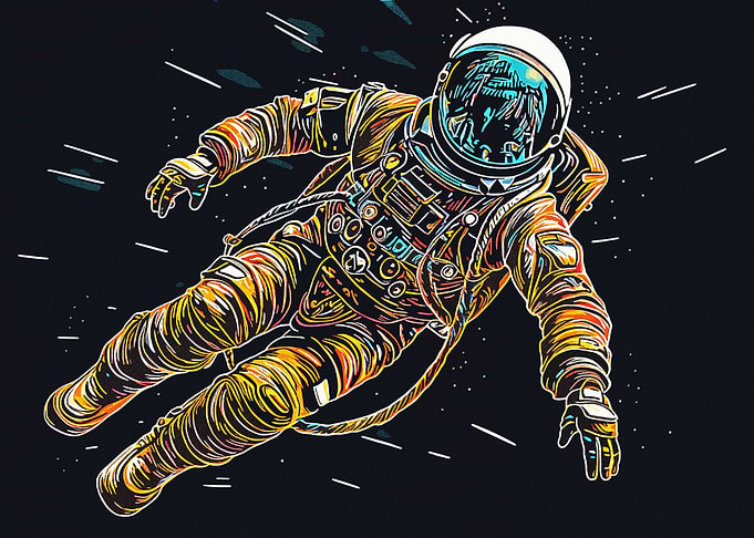 Line Art Astronaut