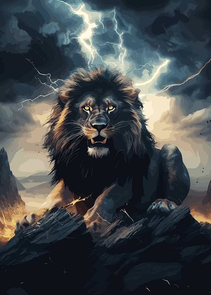 Aggressive Angry Lion