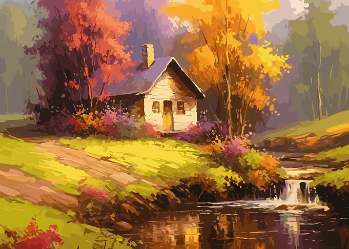 Vintage Fall Landscape