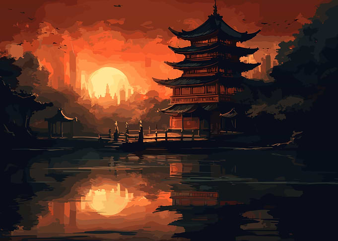 Japan Beautiful Sunset