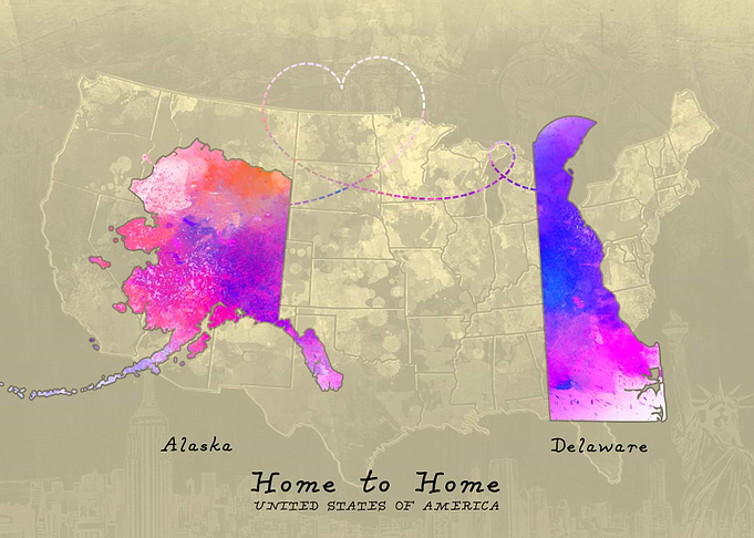Alaska to Delaware
