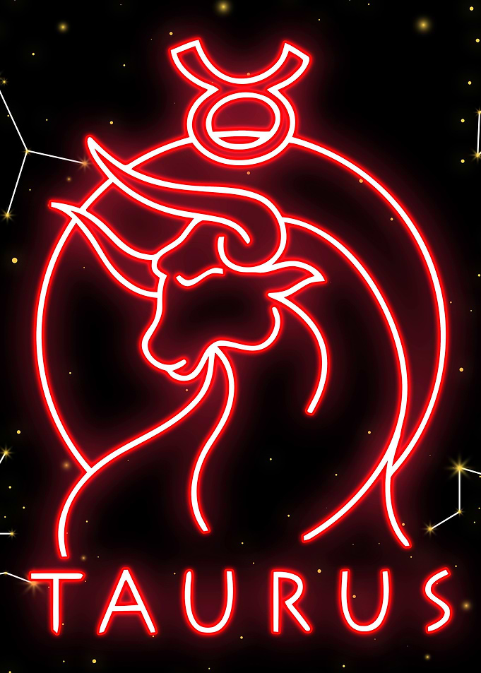 taurus neon zodiac