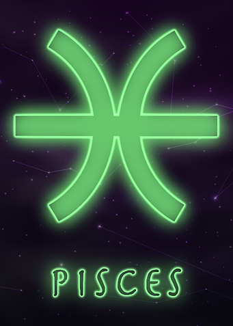 pisces neon zodiac
