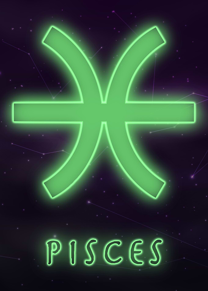 pisces neon zodiac