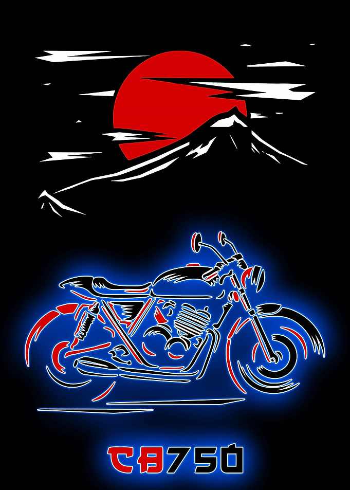 CB750 Motor Neon Track