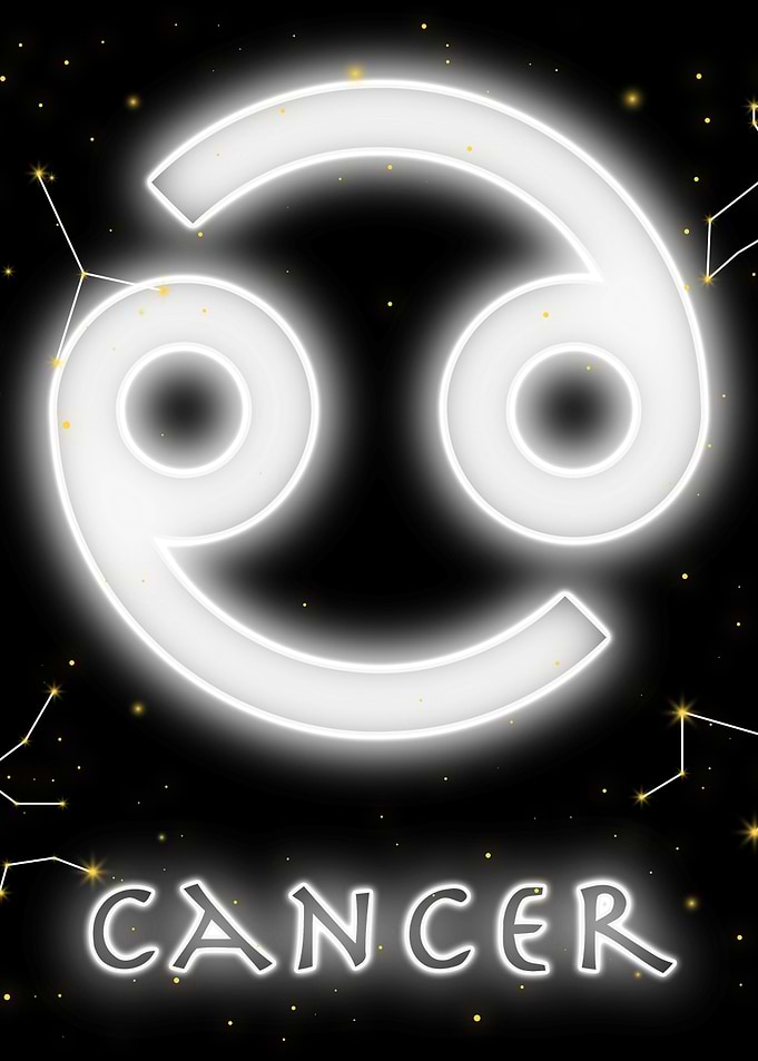 cancer neon zodiac