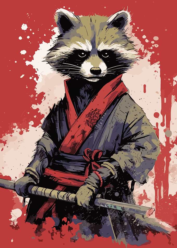 fox samurai animal