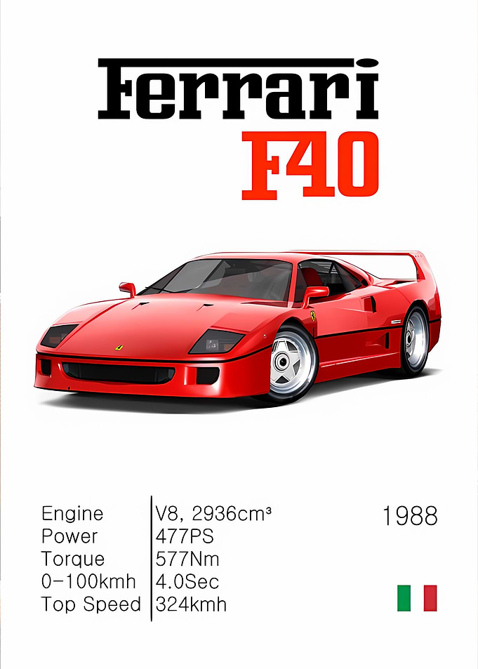 Red Ferrari F40